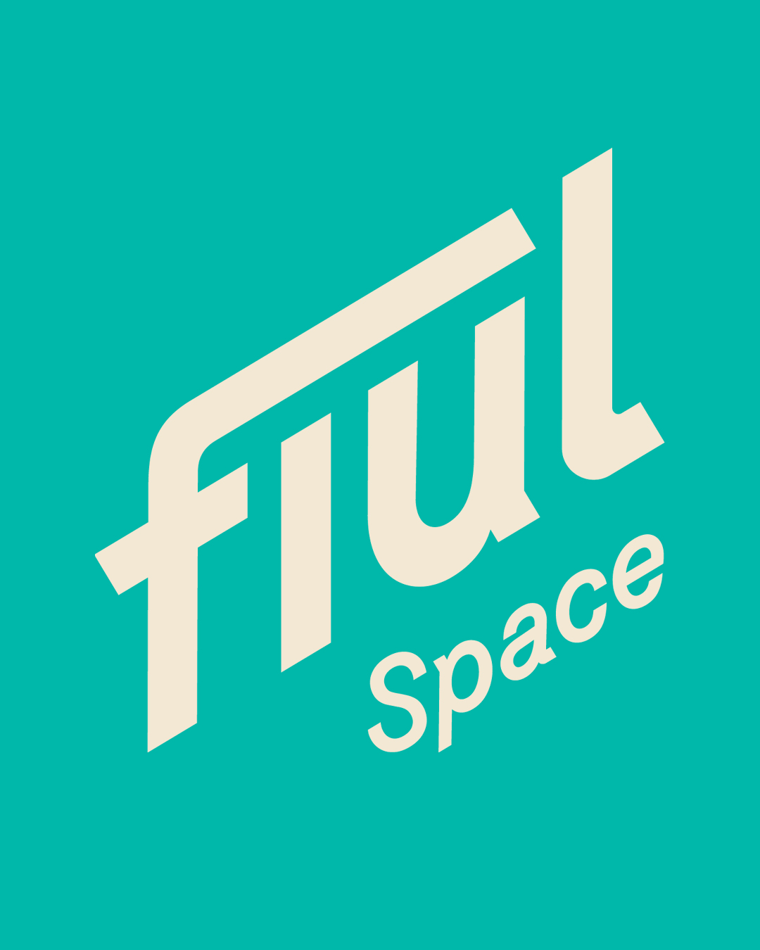 Fiul Space Logo auf türkisfarbenem Hintergrund